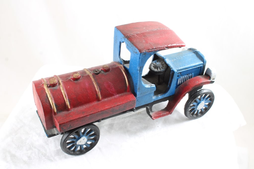 2 Cast Iron Toys C Cap Truck & Race Car - 11