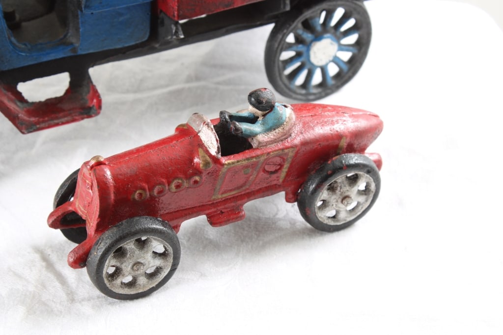 2 Cast Iron Toys C Cap Truck & Race Car - 2
