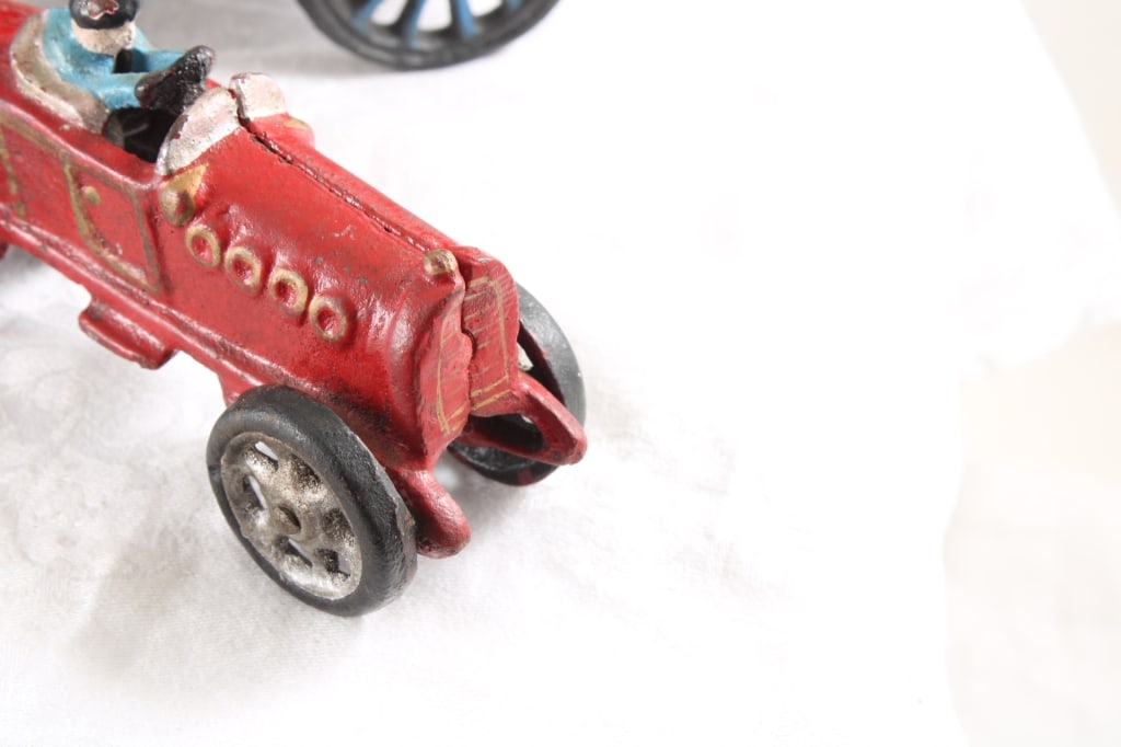 2 Cast Iron Toys C Cap Truck & Race Car - 5
