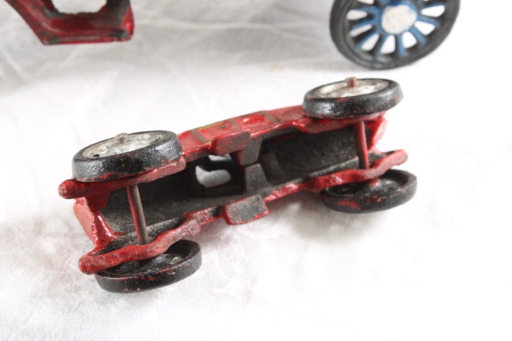 2 Cast Iron Toys C Cap Truck & Race Car - 7