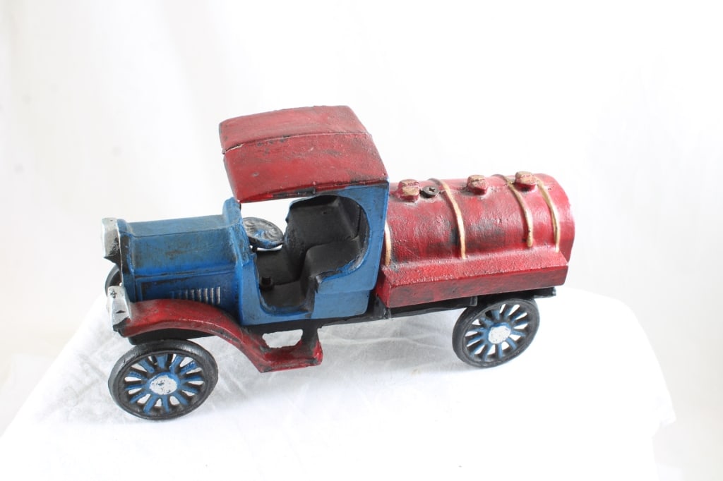 2 Cast Iron Toys C Cap Truck & Race Car - 8