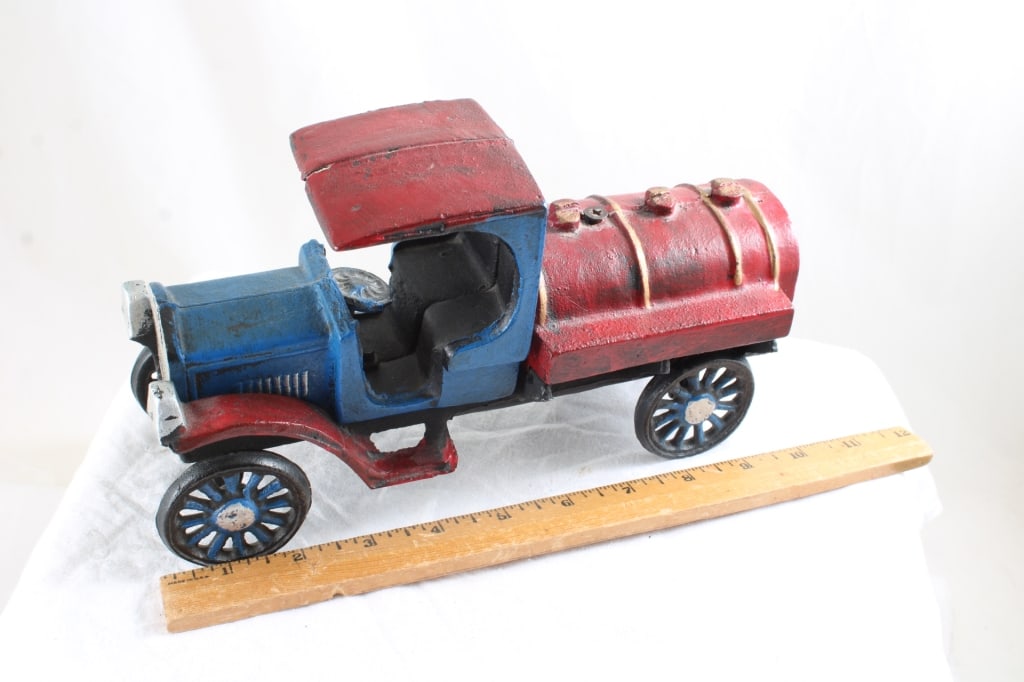 2 Cast Iron Toys C Cap Truck & Race Car - 9