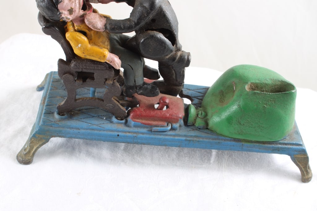 Reproduction Cast Iron Mechanical Dentist Bank - 3