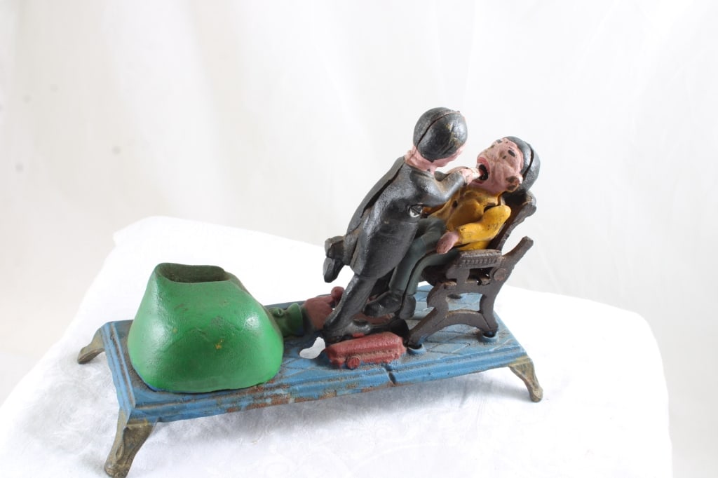 Reproduction Cast Iron Mechanical Dentist Bank - 6