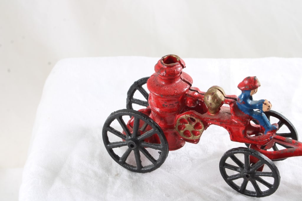 Cast Iron Horse Drawn Fire Pumper, & Touring Bus - 10