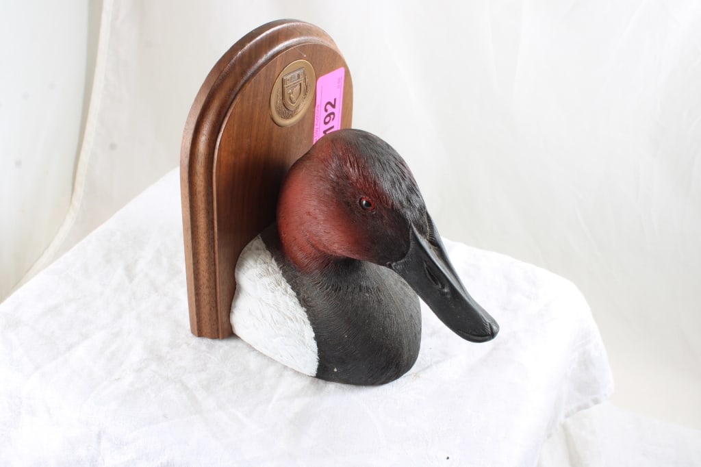 Duck's Unlimited Canvasback Wood Bookends - 10