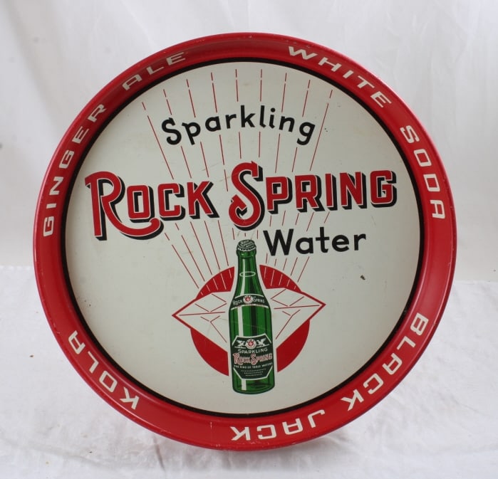 Rock Spring Sparkling Water Bar Tray: Rock Spring Sparkling Water Bar Tray - Lot Size 12" x 12" x 2". 1 Lb. All information and photos, which are part of the description, are intended to be as accurate as possible, but errors are