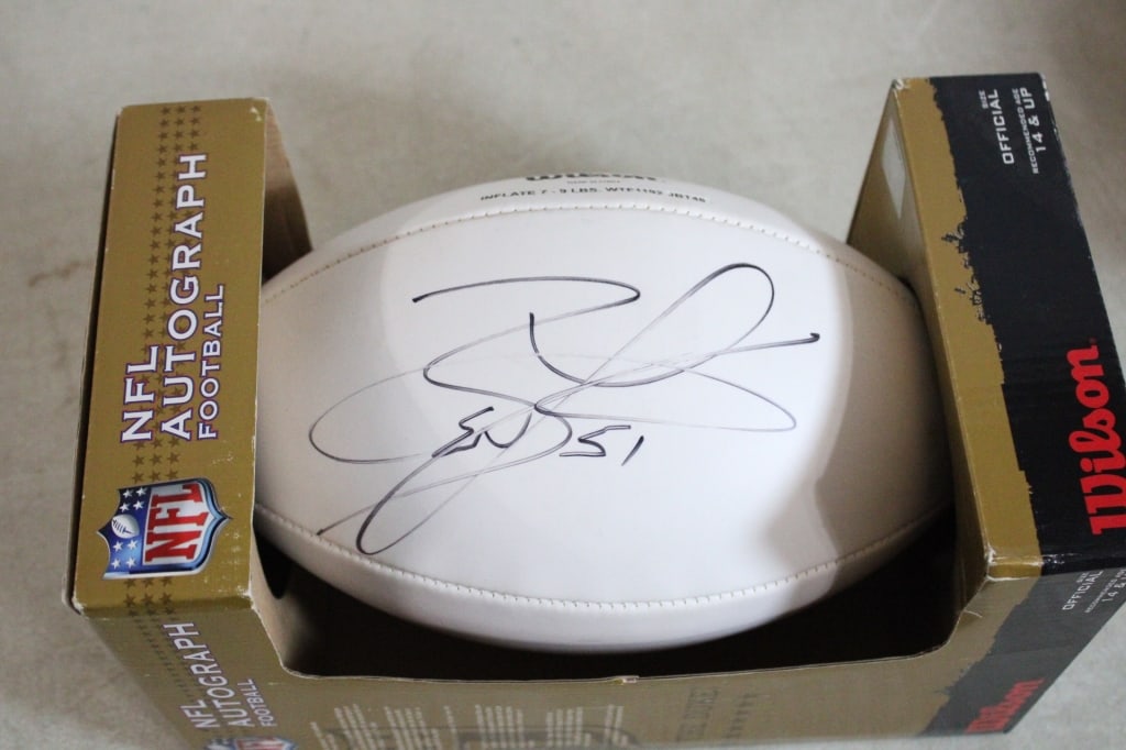 Ben Leber Autographed Football & Toy Train - 7