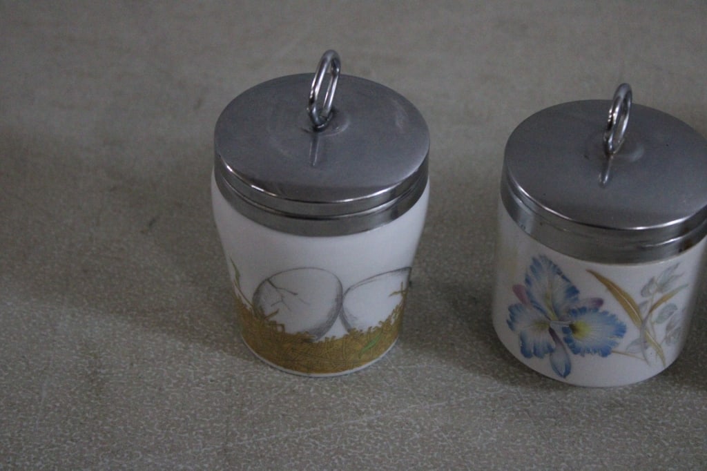 10 Royal Worcester England Egg Coddlers - 2