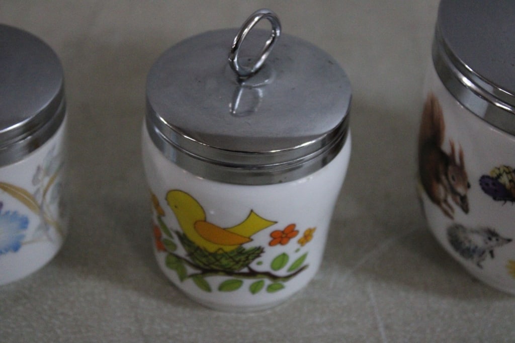 10 Royal Worcester England Egg Coddlers - 3