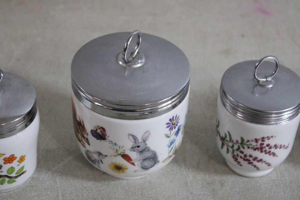 10 Royal Worcester England Egg Coddlers - 4