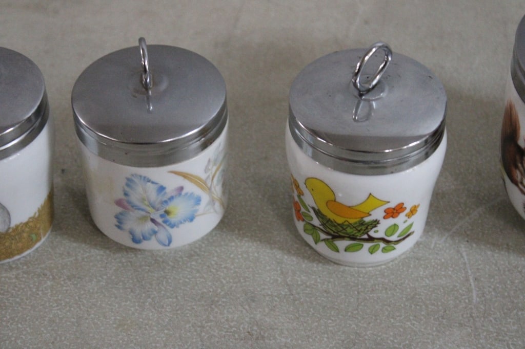 10 Royal Worcester England Egg Coddlers - 5