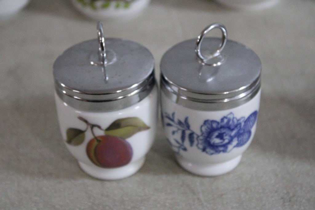 10 Royal Worcester England Egg Coddlers - 6