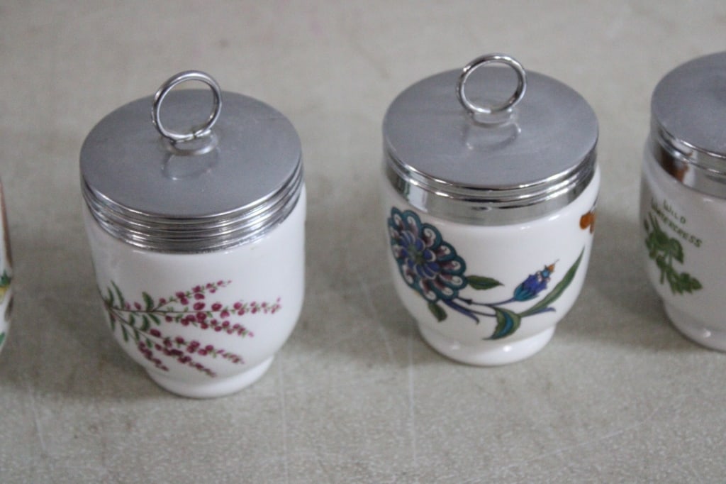 10 Royal Worcester England Egg Coddlers - 8