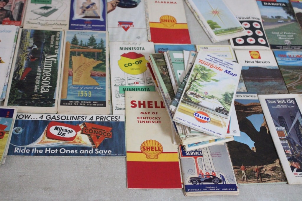 90 Mid-Century Gas & Oil Road Maps - 4
