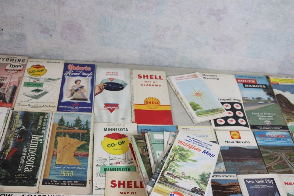 90 Mid-Century Gas & Oil Road Maps - 5