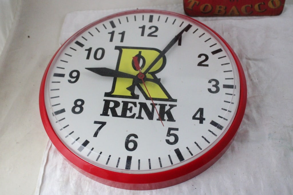 Red Wing Tobacco Thermometer, Renk Adv Clock - 2