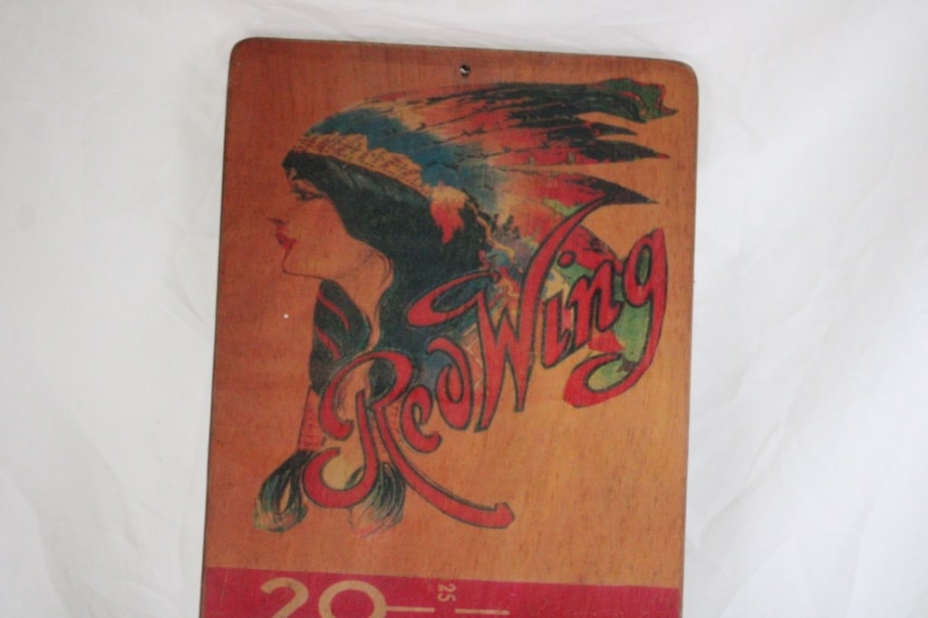 Red Wing Tobacco Thermometer, Renk Adv Clock - 5