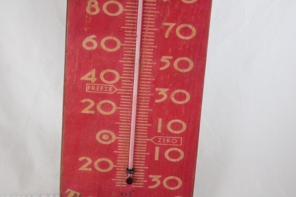 Red Wing Tobacco Thermometer, Renk Adv Clock - 7