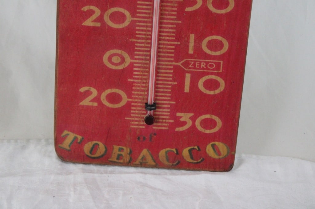 Red Wing Tobacco Thermometer, Renk Adv Clock - 8