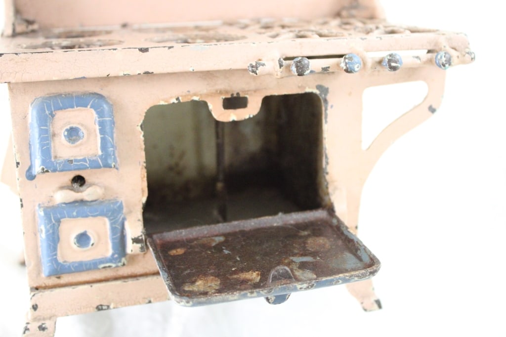 Blue Bird Cast Iron Child's Oven Stove - 11