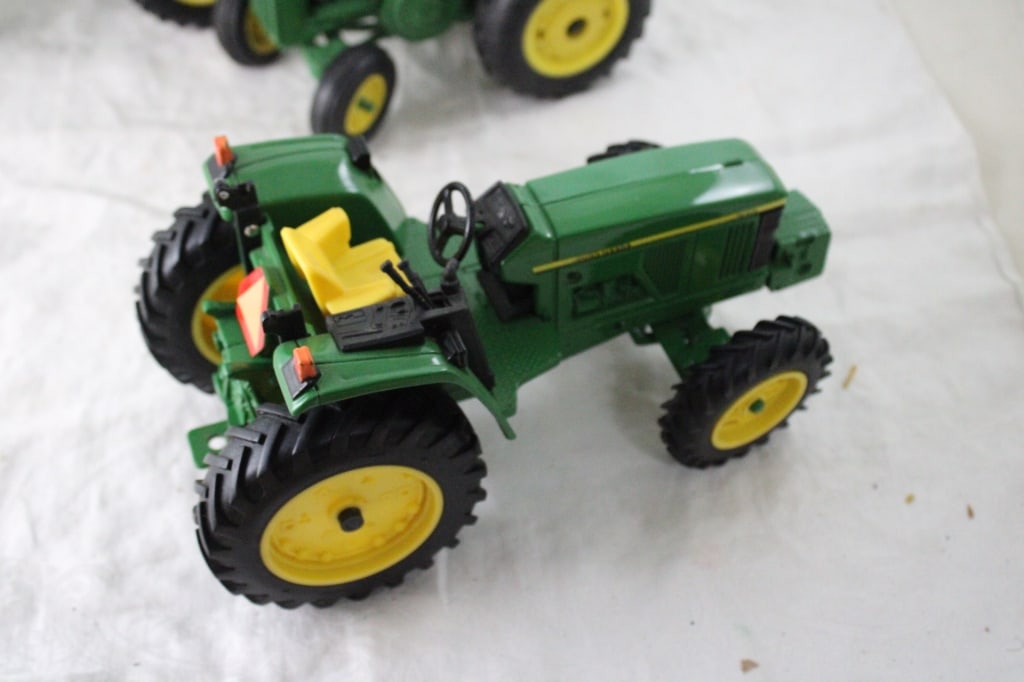 3 John Deere Die Cast Tractors #630, #6410 & D - 4