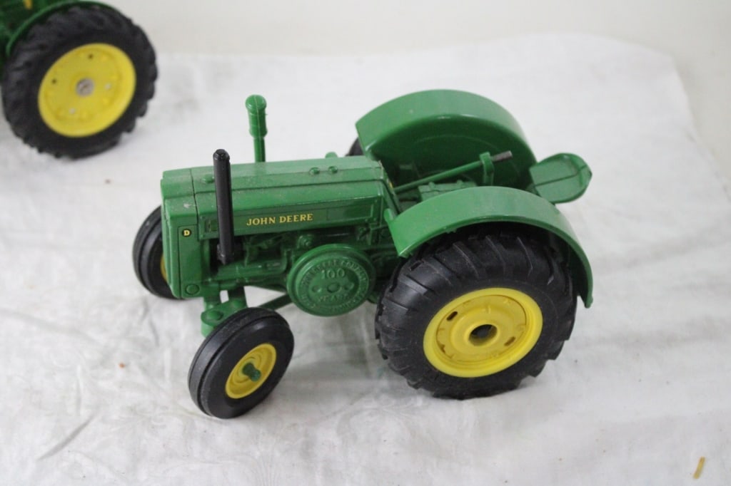 3 John Deere Die Cast Tractors #630, #6410 & D - 7