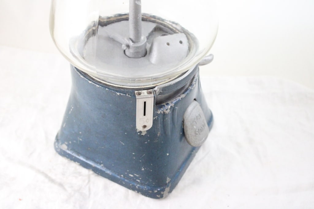Old Try Some 5 Cent Gumball Machine - 4