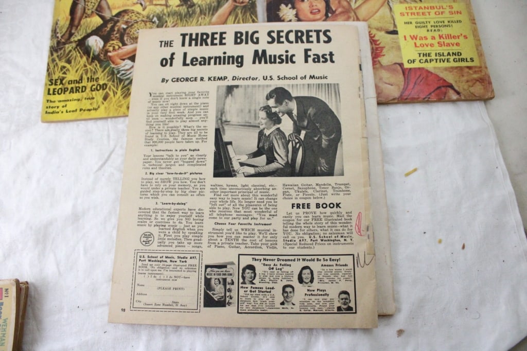 4 Men's Magazines '50s, 3 Wehman Bros Booklets - 13