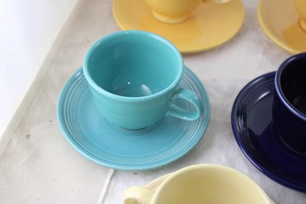 Fiesta Ware 10 Cups and Saucers - 11
