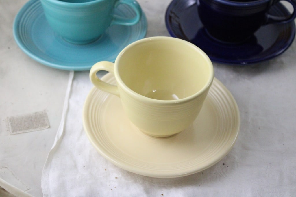Fiesta Ware 10 Cups and Saucers - 2