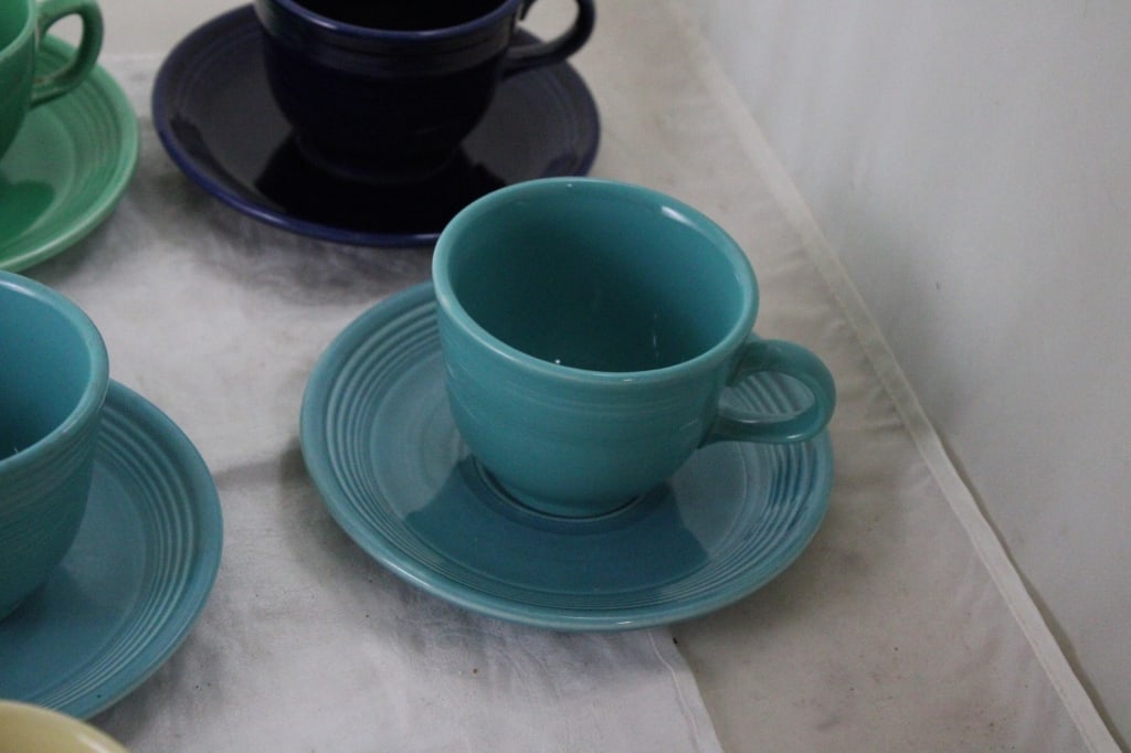 Fiesta Ware 10 Cups and Saucers - 4