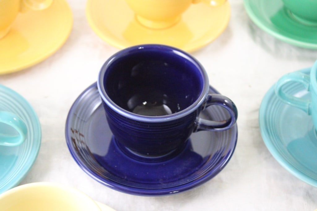 Fiesta Ware 10 Cups and Saucers - 6