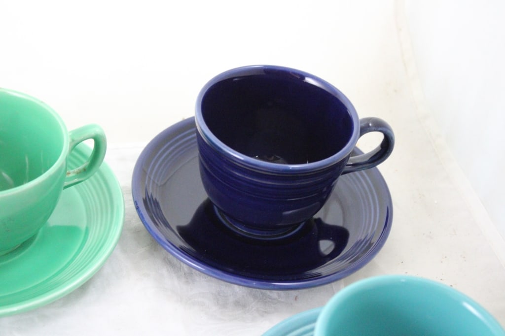 Fiesta Ware 10 Cups and Saucers - 7