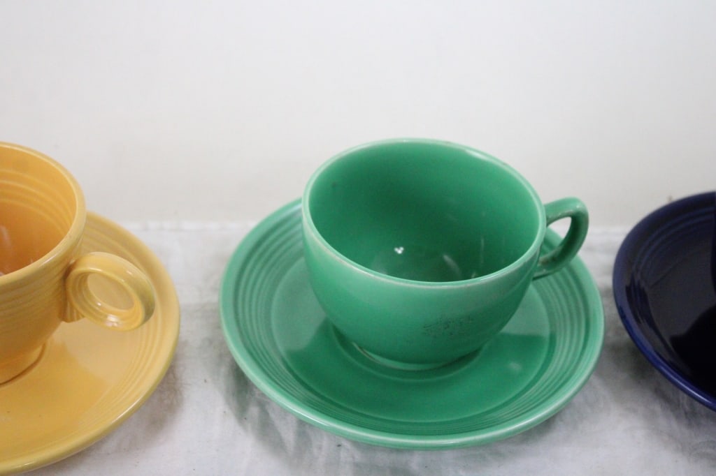 Fiesta Ware 10 Cups and Saucers - 8