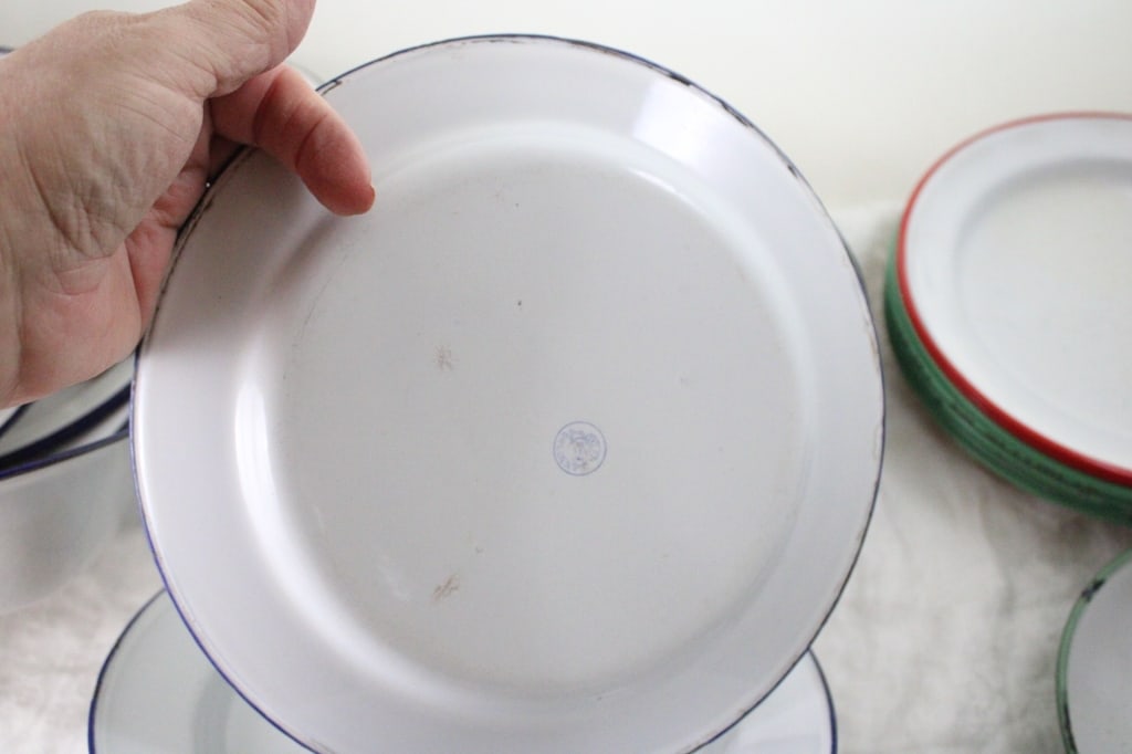 Assorted Enamelware Plates & Cups - 19