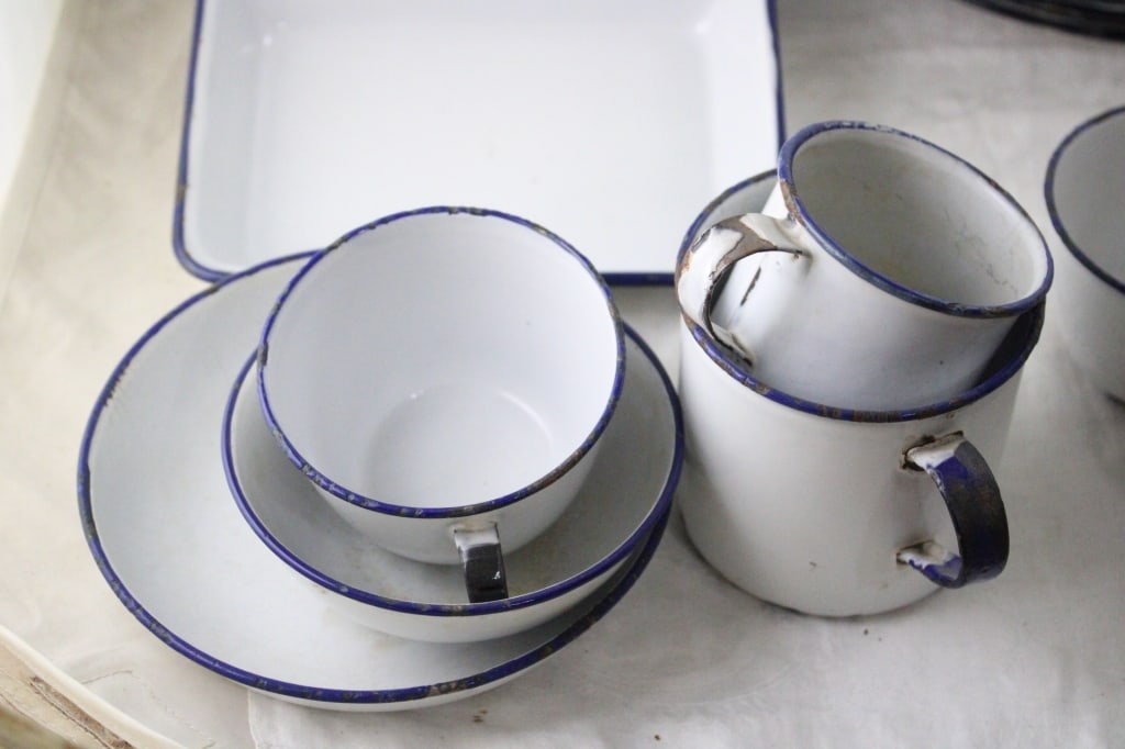 Assorted Enamelware Plates & Cups - 2