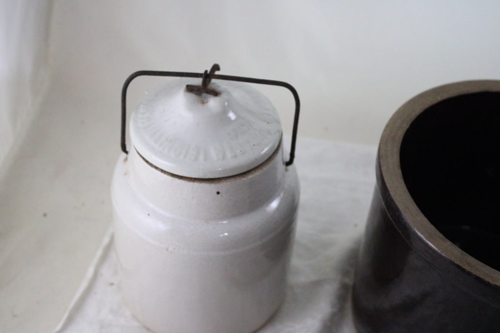 Stoneware Butter Crock and Packing Jar - 2