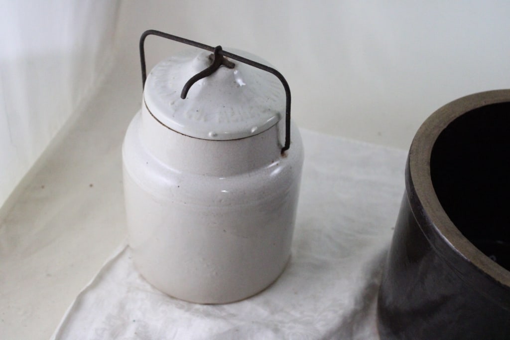 Stoneware Butter Crock and Packing Jar - 5