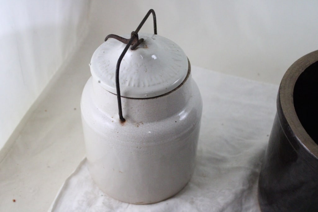Stoneware Butter Crock and Packing Jar - 6
