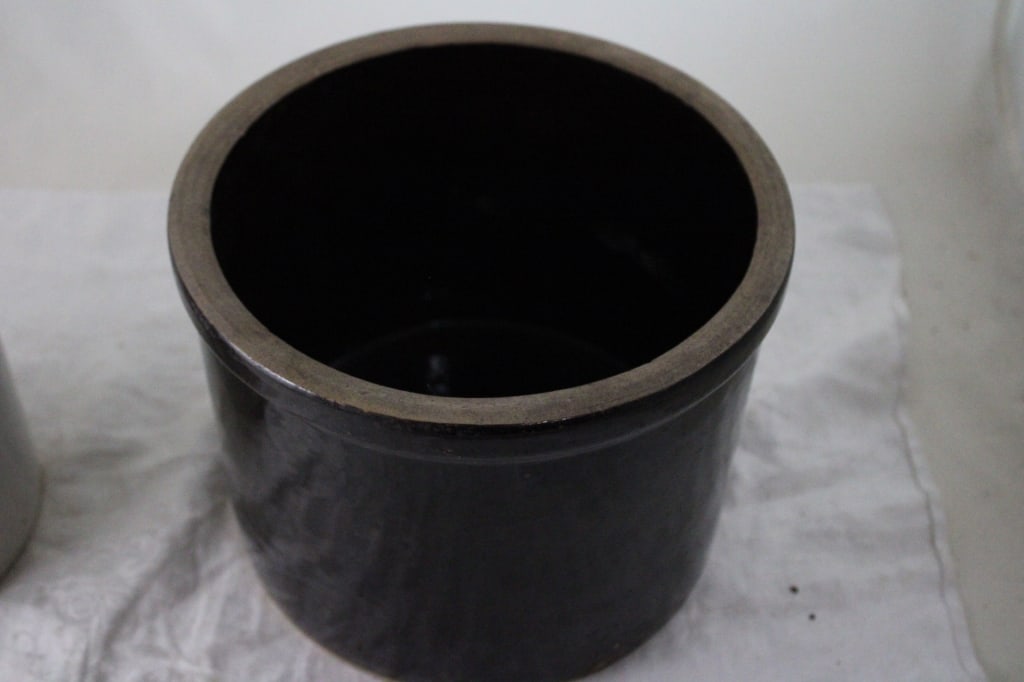Stoneware Butter Crock and Packing Jar - 7