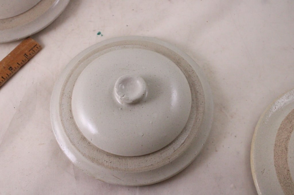3 Red Wing Stoneware Crock Lids - 8