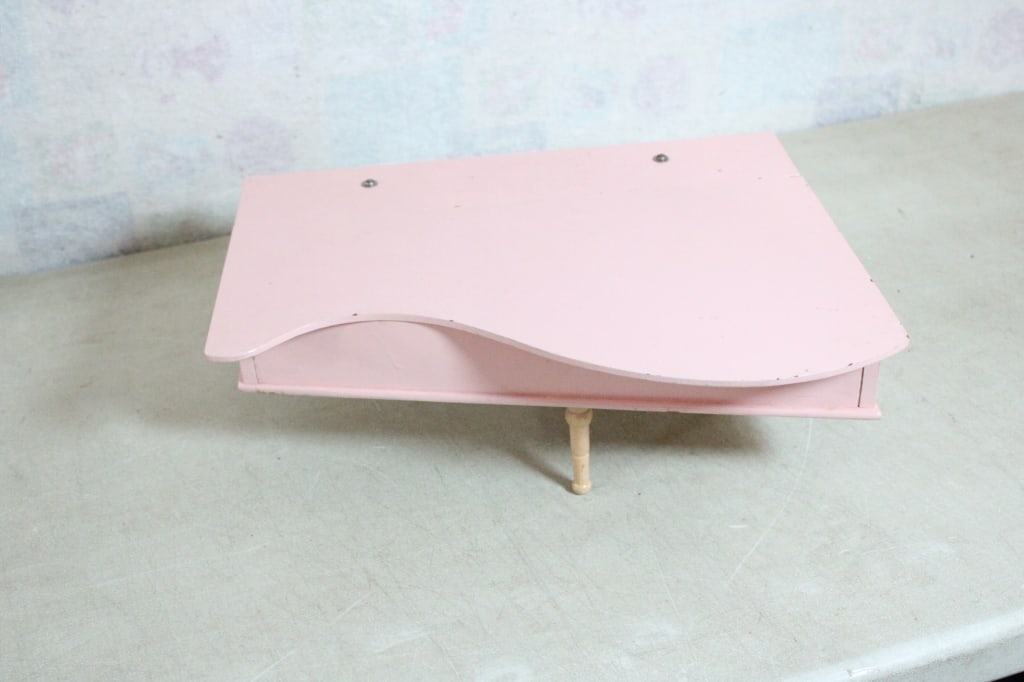 Vintage Pink Wood Child's Piano - 6