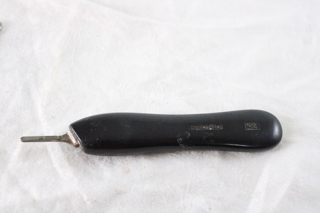 1920s Egyptian Revival Watch Fob, Autopsy Scalpel - 12