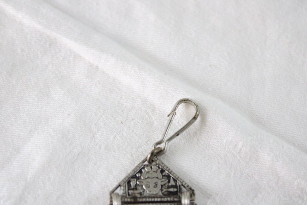 1920s Egyptian Revival Watch Fob, Autopsy Scalpel - 5