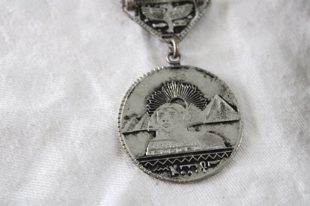 1920s Egyptian Revival Watch Fob, Autopsy Scalpel - 6
