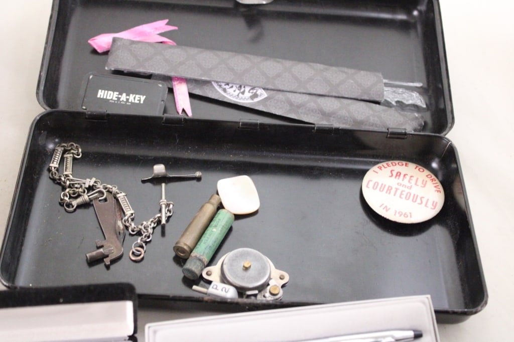 Notary Stamp, Brass Seals, Pens, Flight Computer - 12