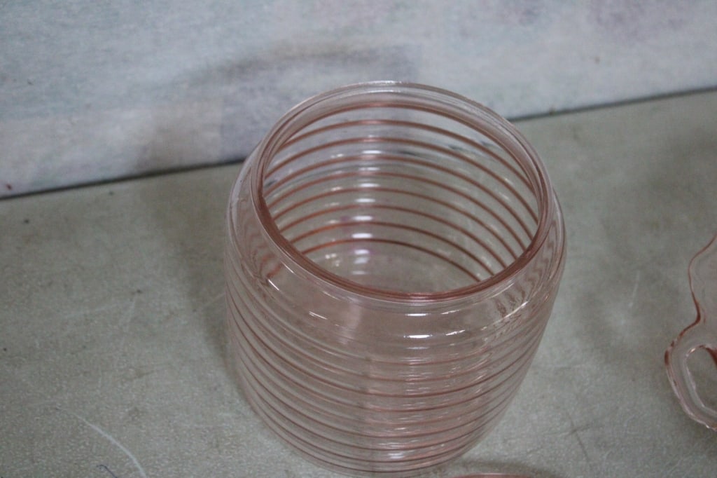 Yellow & Pink Depression Glass - 10