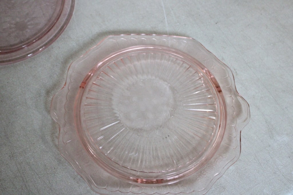 Yellow & Pink Depression Glass - 17