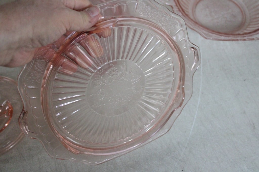 Yellow & Pink Depression Glass - 18
